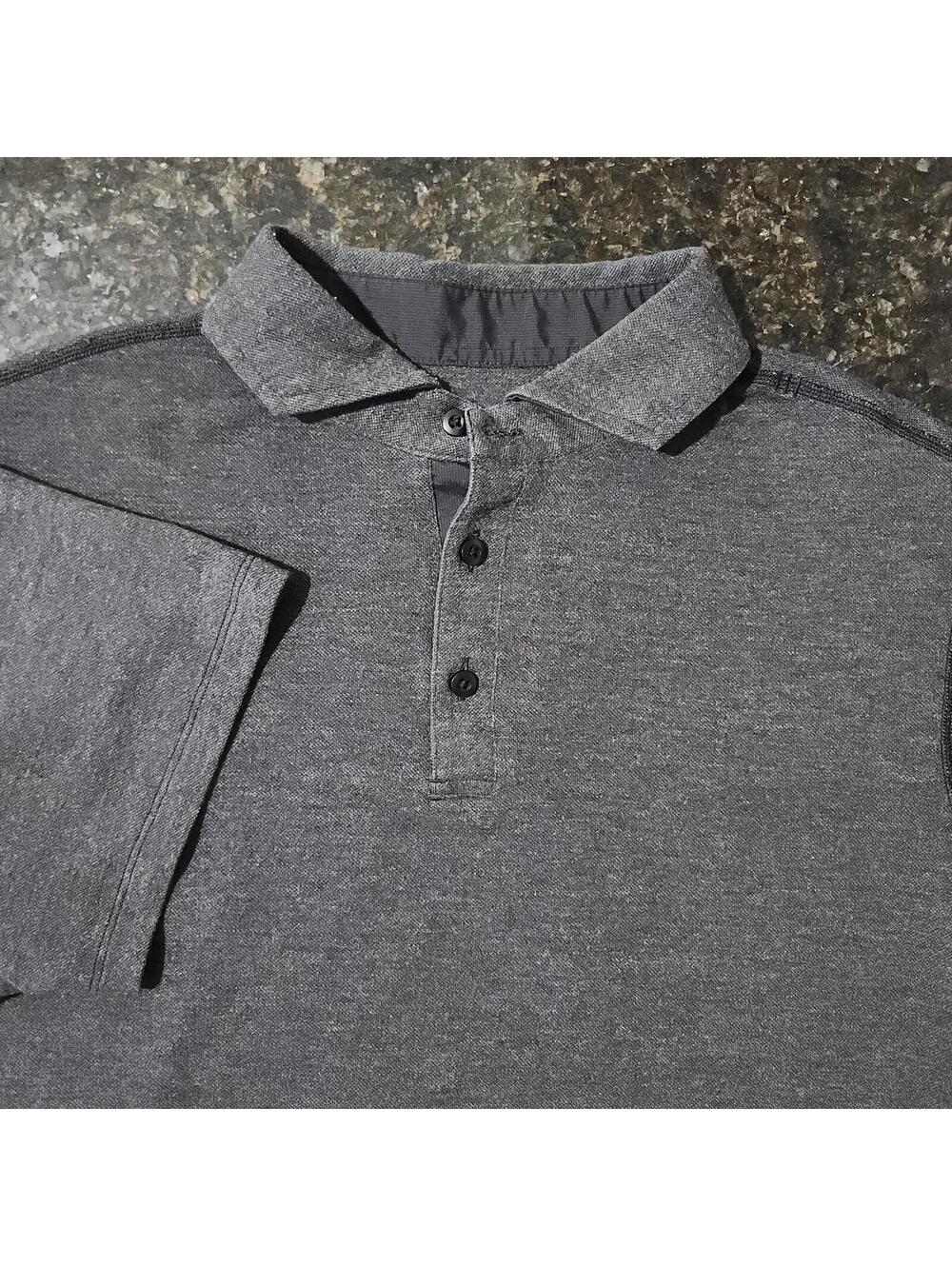 Lululemon Evolution Polo Shirt Stretch Performance Mens Large Golf Preppy Casual